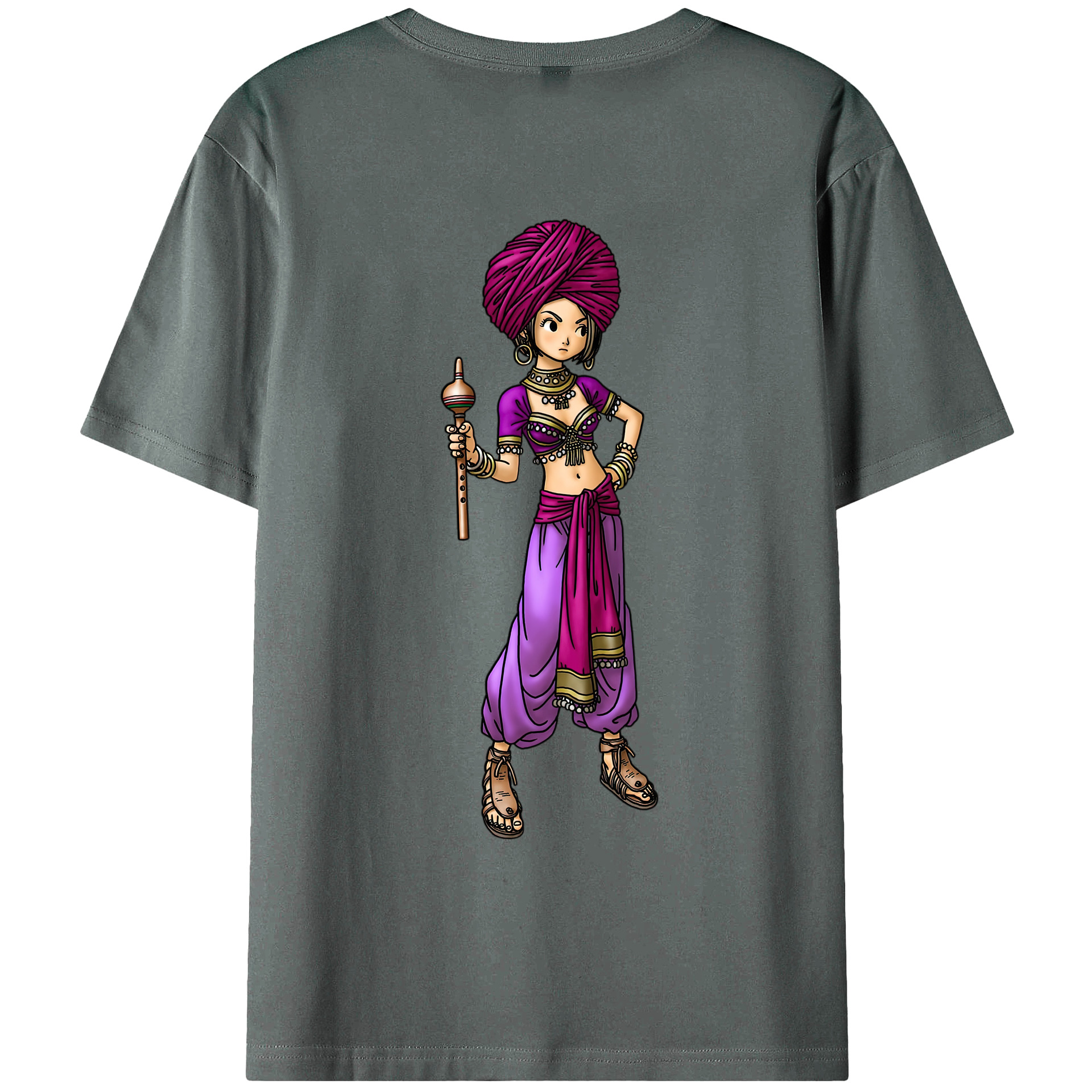 （画像用） ドラゴンクエスト Doragon Kuesuto Dragon Quest 綿100％ メンズ半袖Tシャツ（バックプリント） 通気性